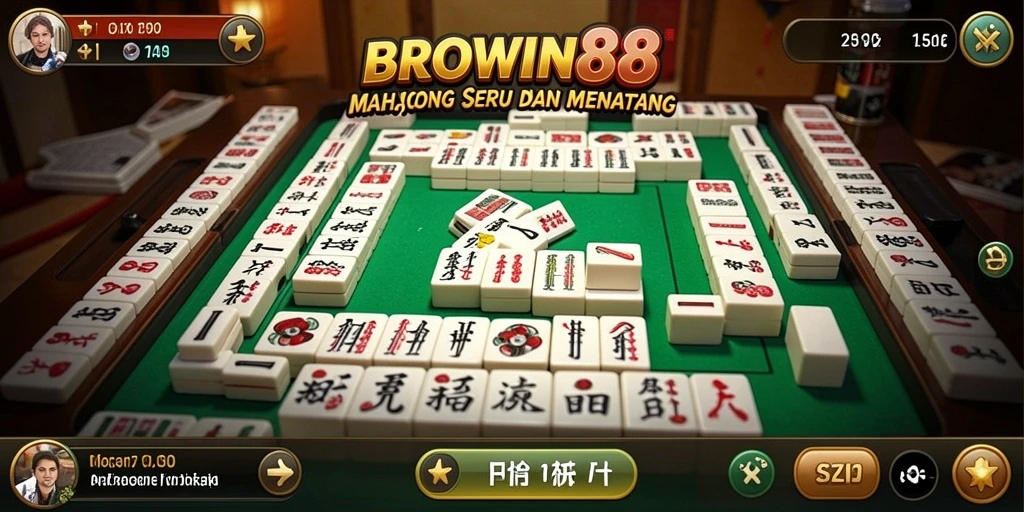 Tampilan gameplay menarik dari BROWIN88 dengan nuansa Mahjong yang klasik.