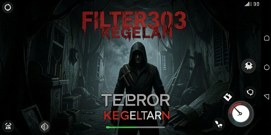 Tampilan seram dalam gameplay FILTER303 yang mendebarkan.