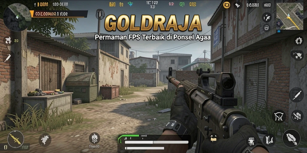 Tampilan gameplay yang intens dan mendebarkan dari GOLDRAJA.