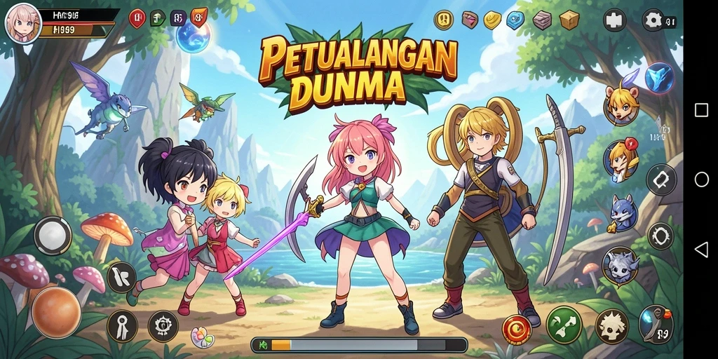 Screenshot gameplay H89 menampilkan aksi seru karakter Anime.