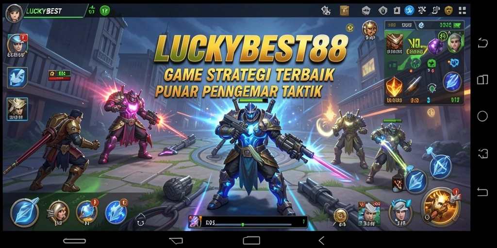Tangkapan layar gameplay LUCKYBEST88 dengan aksi strategi yang intens dan mendebarkan.