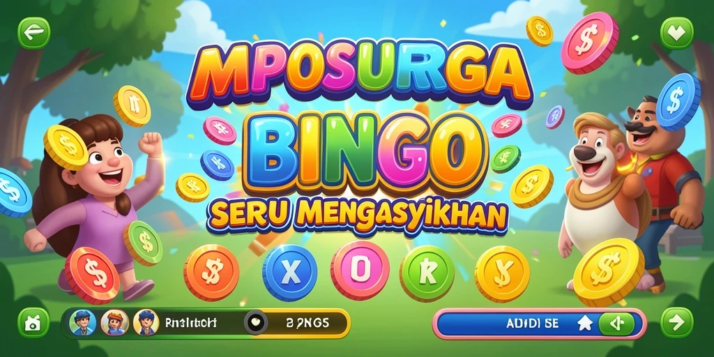 Tampilan gameplay seru dalam MPOSURGA menampilkan keseruan bermain Bingo.