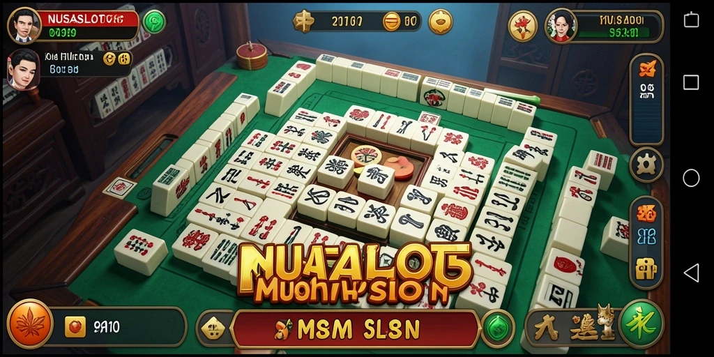 Screenshot gameplay NUSASLOTS menampilkan serunya permainan Mahjong.