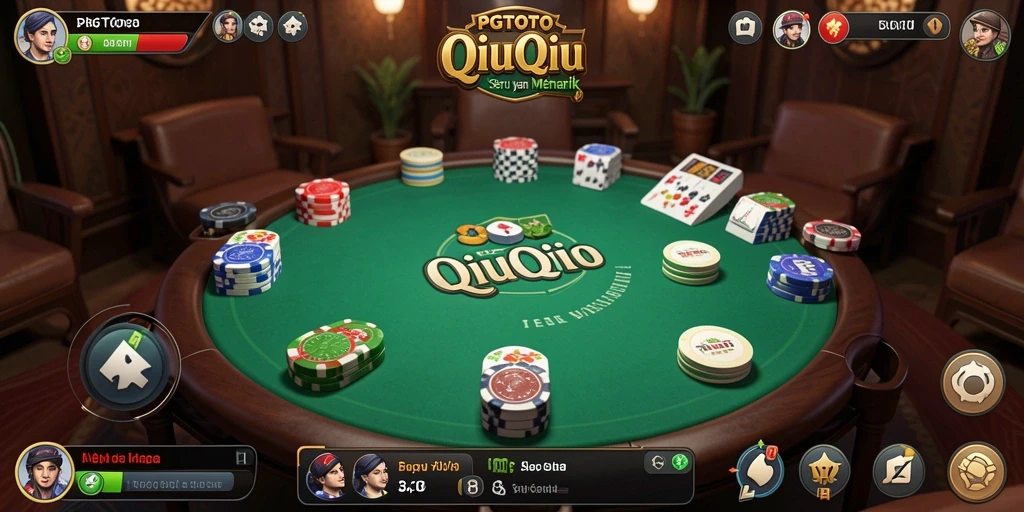 Screenshot utama PGTOTO menampilkan gameplay QiuQiu yang seru.