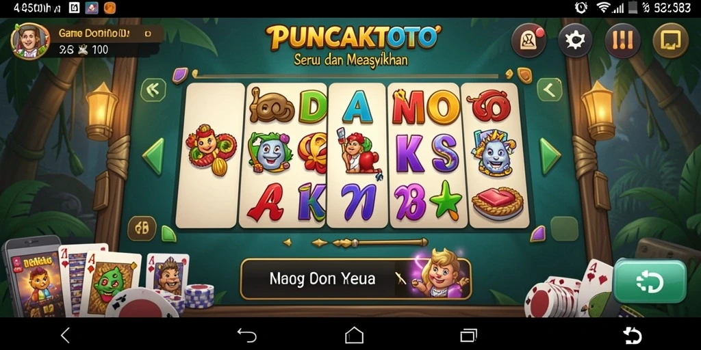 Tampilan menarik dari gameplay PUNCAKTOTO dalam permainan Domino.