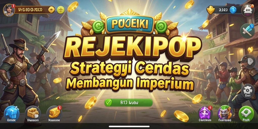 Screenshot gameplay menunjukkan strategi membangun kerajaan yang kompleks.
