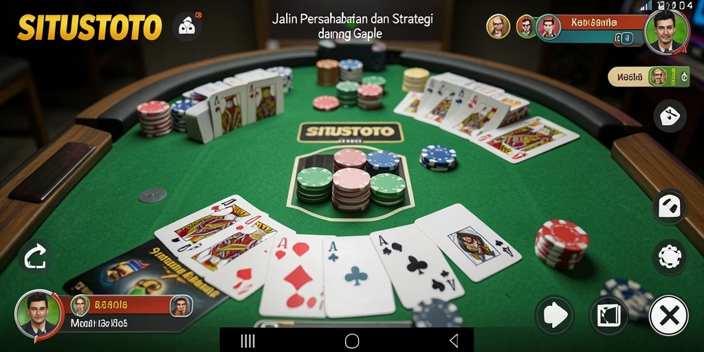 Tampilan gameplay menarik dengan berbagai fitur Gaple.