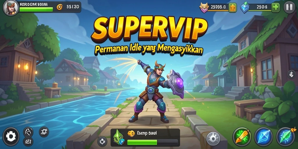Tampilan gameplay SUPERVIP yang menawan dan interaktif.